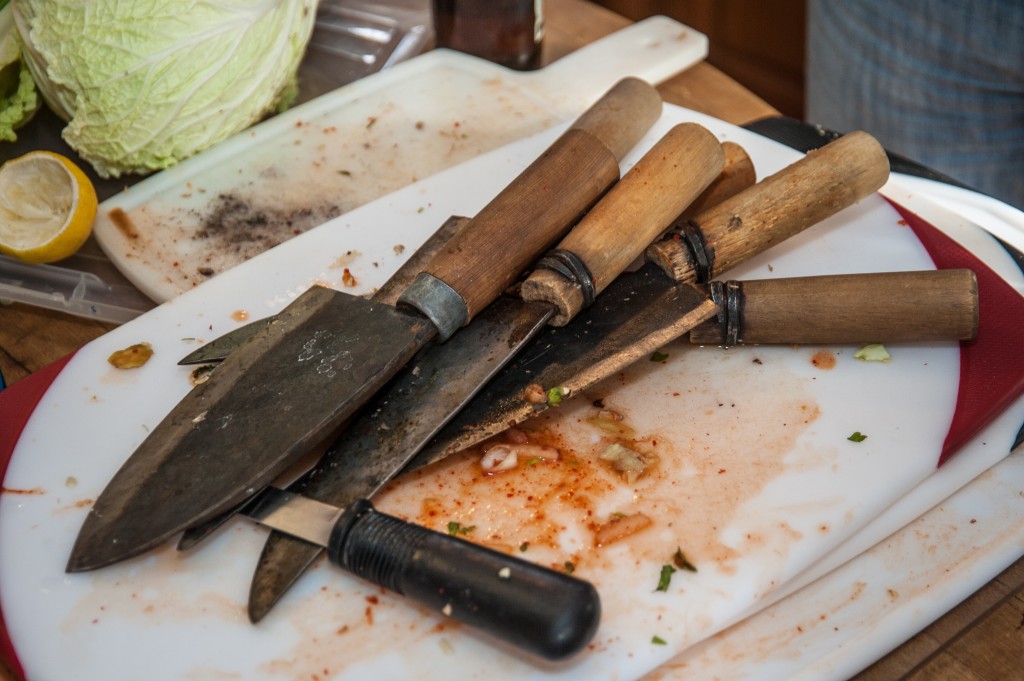 Korean carbon steel knives