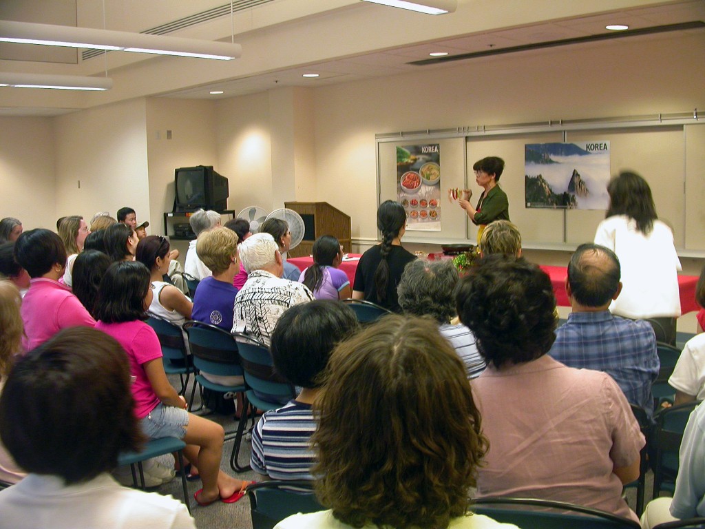 Korean Cooking Demonstration, George Mason Library, Virginia